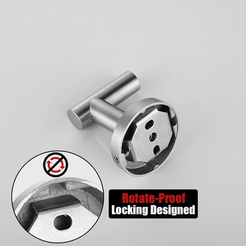 JQK TH100-BN-P2 durable stainless steel material resists corrosion in humid bathrooms.
