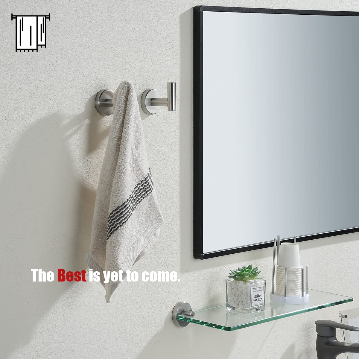 JQK TH100-BN-P2 square bracket demonstrates anti-rotation design for horizontal stability.