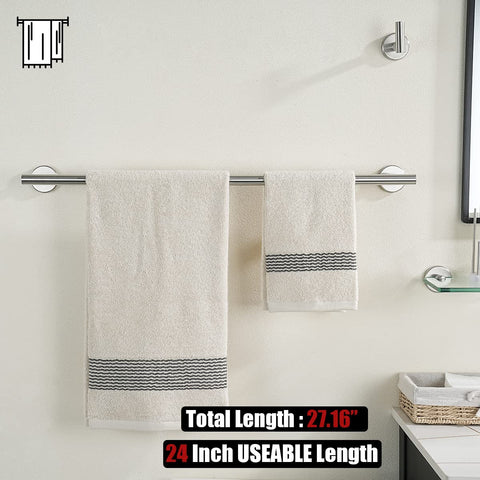 JQK towel bar brushed finish close-up highlighting sleek design.