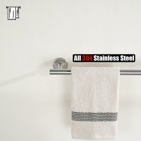 JQK towel bar fits with 21-inch space guideline for placement.