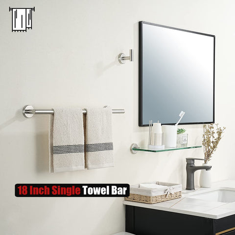 JQK towel bar includes hardware for easy installation.
