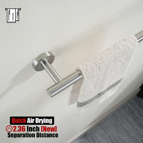 JQK towel bar hardware included for easy setup.