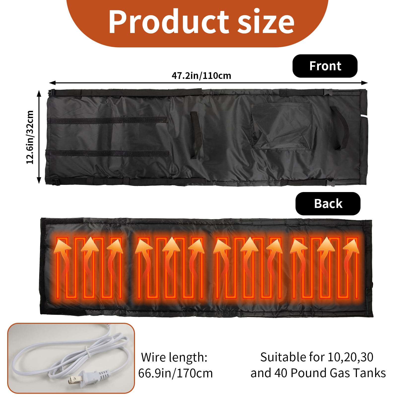 JRAIYBZ blanket close-up shows 210D Oxford fabric and waterproof coating