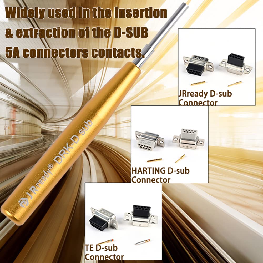 JRready D-sub tool groove design protects wires during extraction