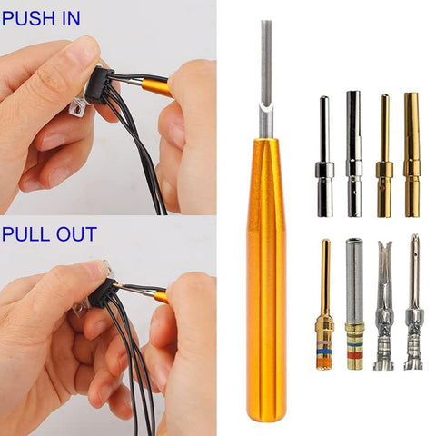JRready D-sub toolkit in use at workstation for quick repairs