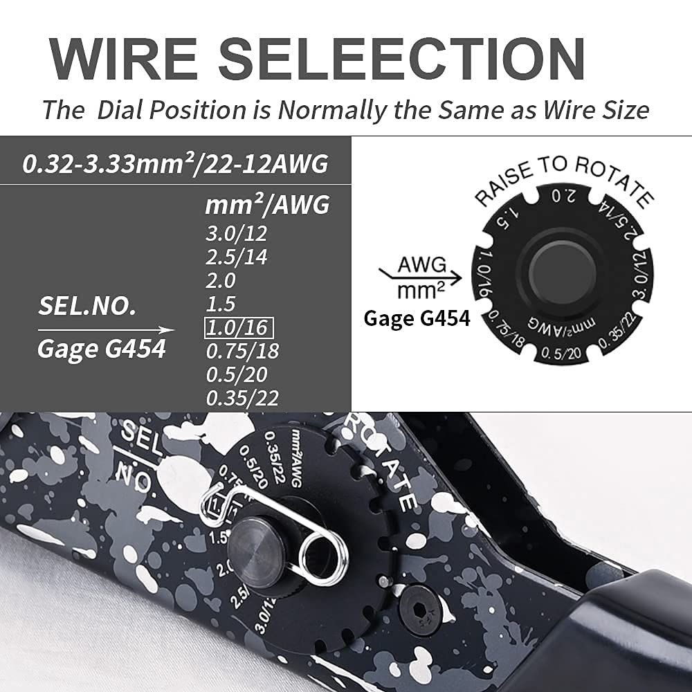 JRready NEW-DT2 gear dial detail for adjustable crimp settings.