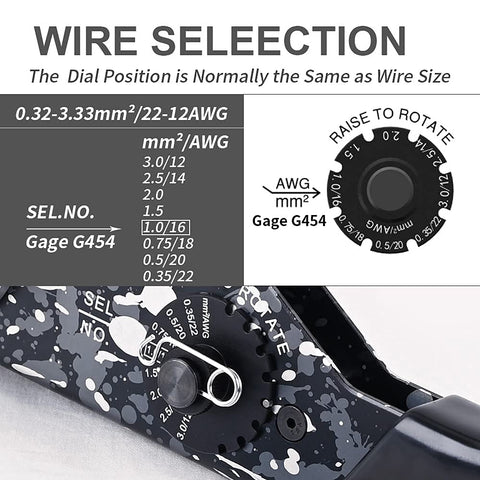 JRready NEW-DT2 gear dial detail for adjustable crimp settings.
