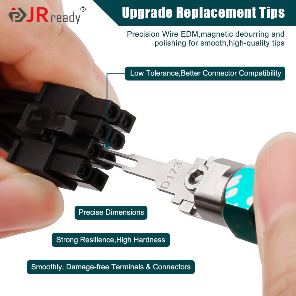 JRready D120 microfit-3-0 tip enables precise female terminal removal