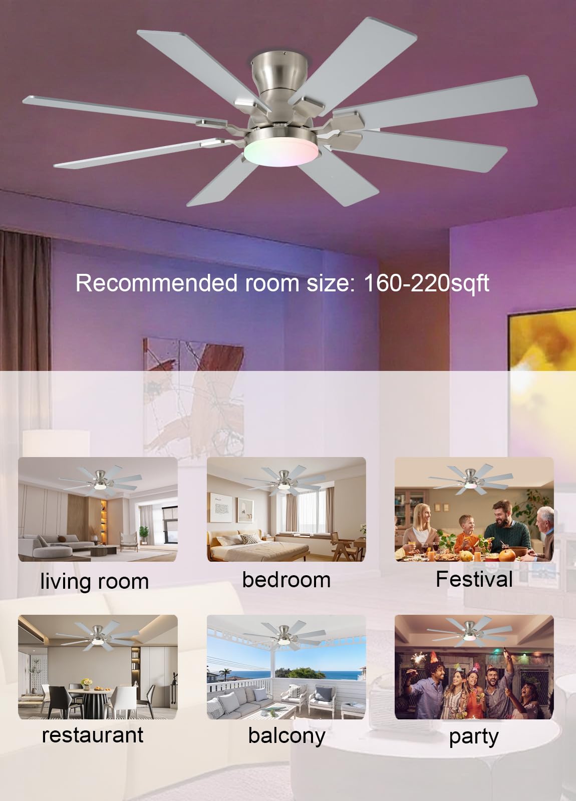JSAITEE 52-inch quick-install guide showing fast setup
