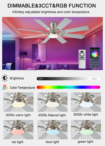 JSAITEE 52-inch fan operating quietly for peaceful nights