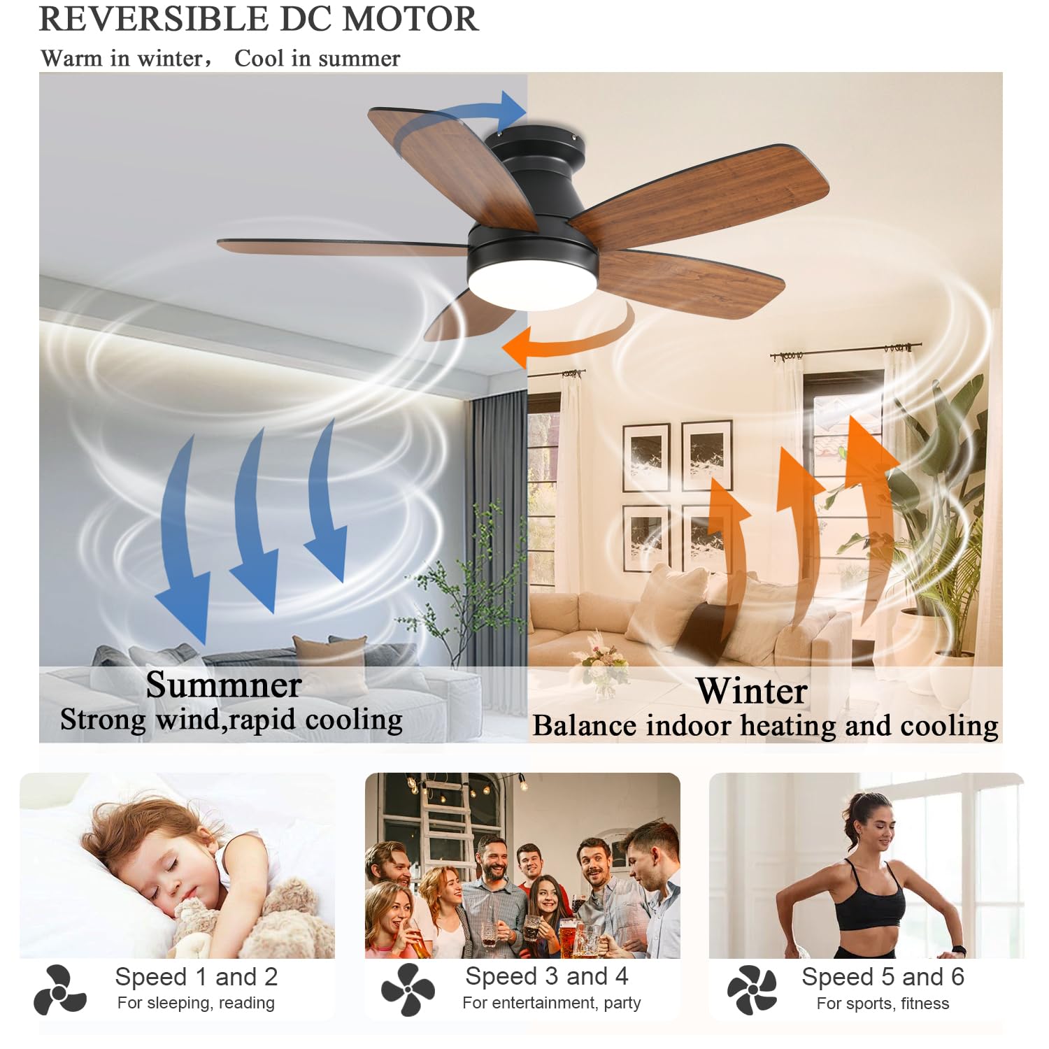 JSAITEE flush-mount installation example showing clean ceiling line.