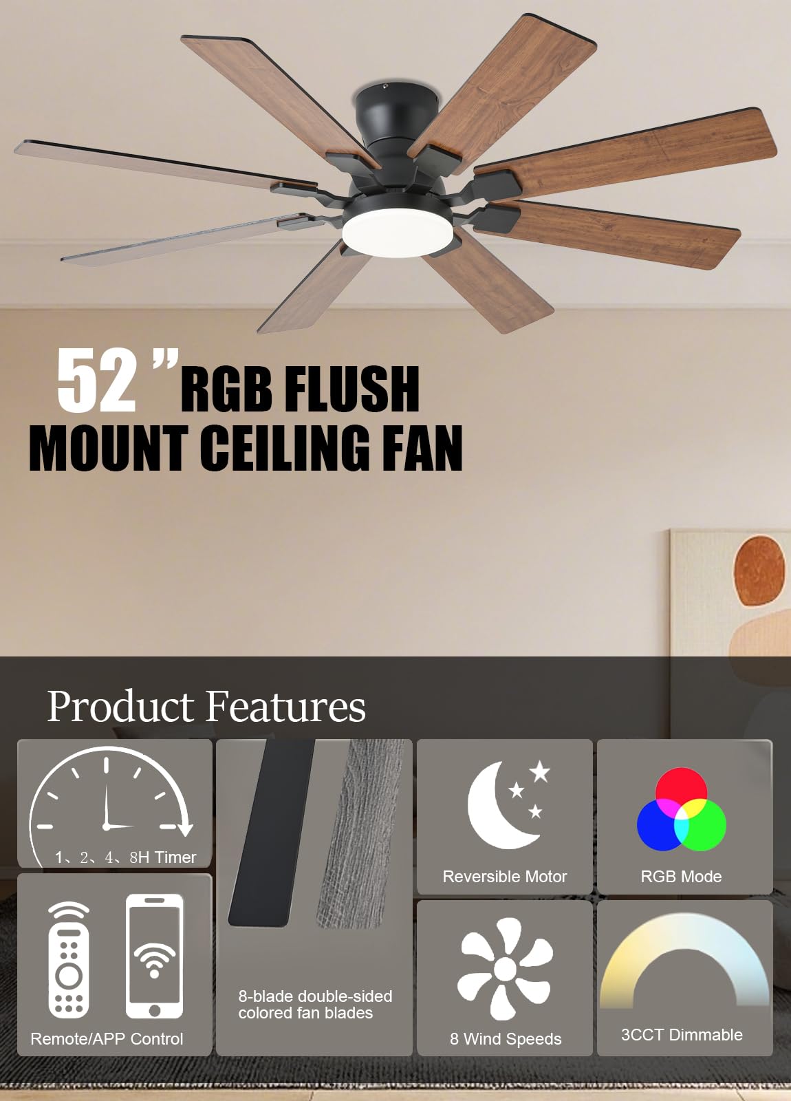JSAITEE remote control demonstrates easy speed and light adjustments.