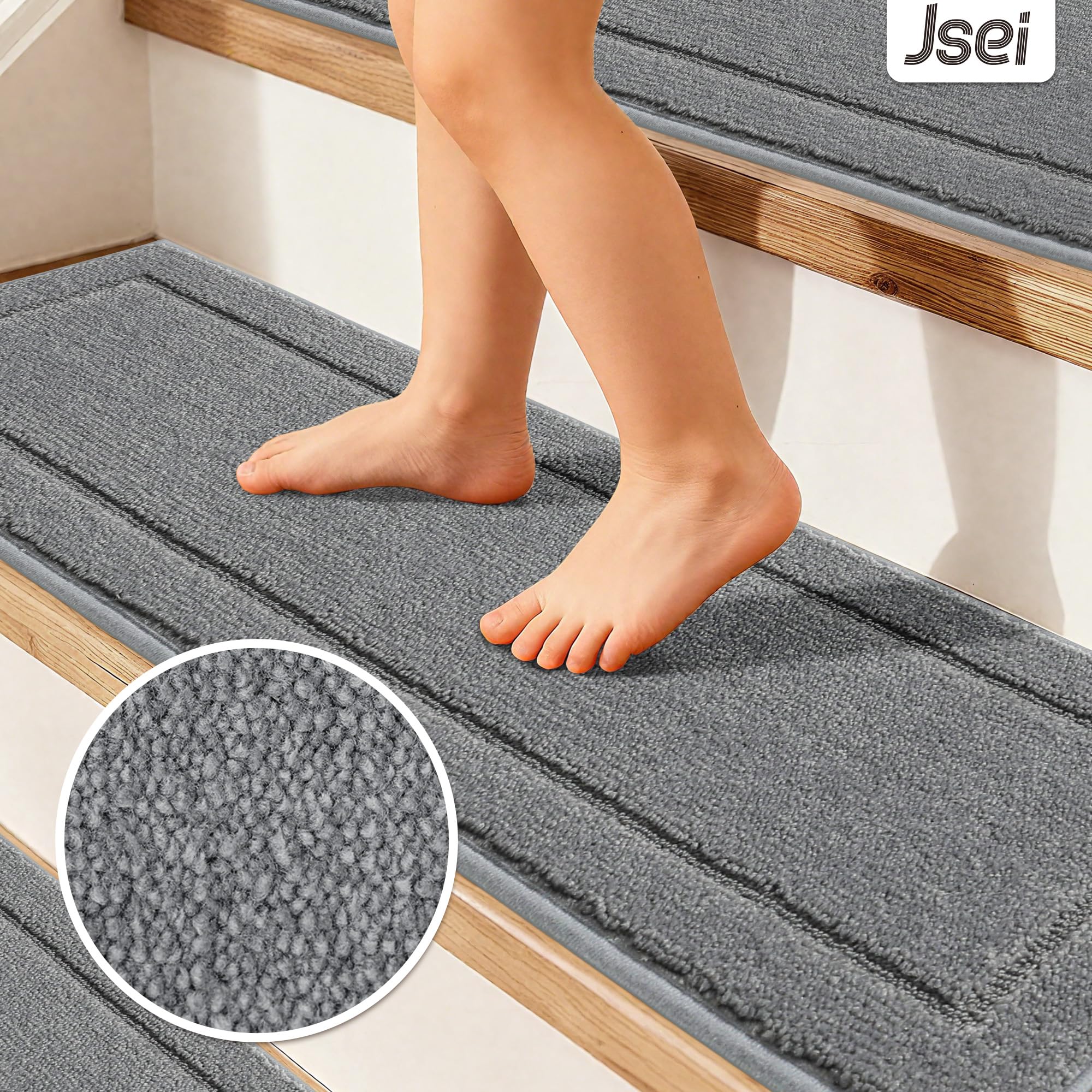 15-pack indoor stair treads provides long-term stair coverage