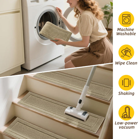 JSEI soft polyester surface reduces stair-step noise and adds comfort.