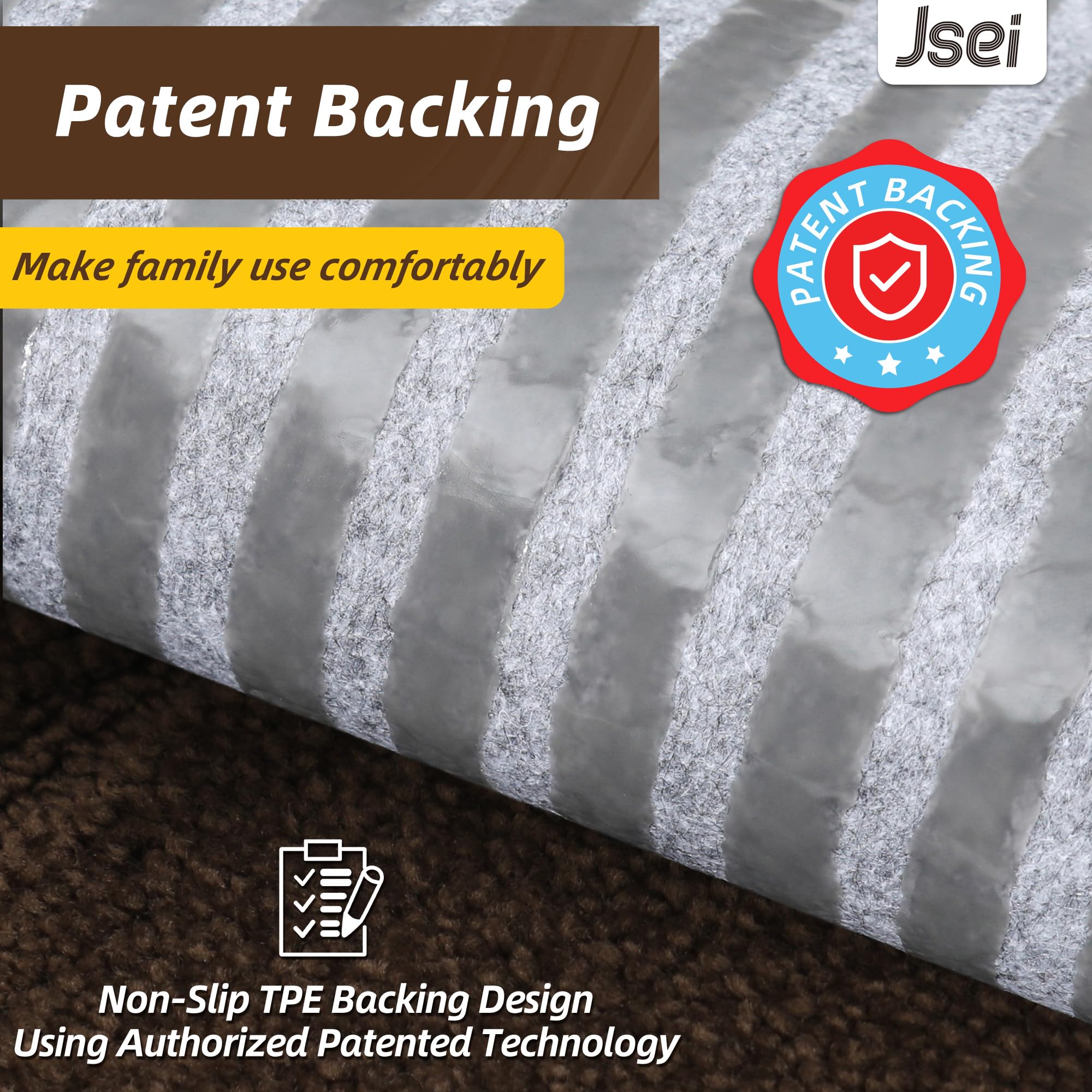 JSEI edge-locking design prevents fraying for long-lasting durability.