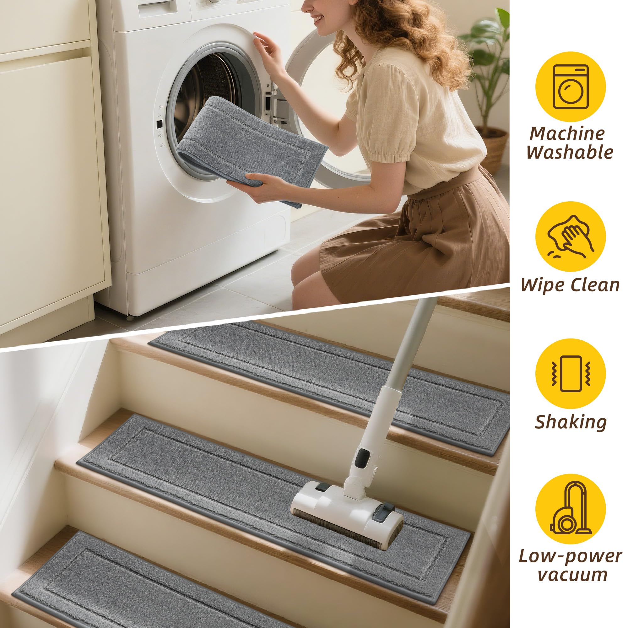Noise-reducing surface creates a calmer home environment on stairs