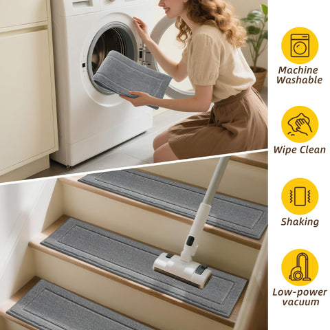 Noise-reducing surface creates a calmer home environment on stairs