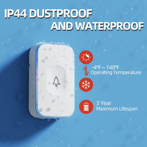 Jsieem flashing light doorbell demonstrates visual alerts for visitors