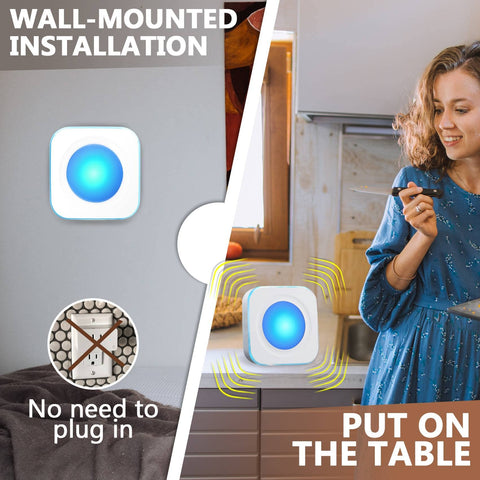 JSIEEM doorbell receiver battery compartment ready for long-lasting battery-powered use.