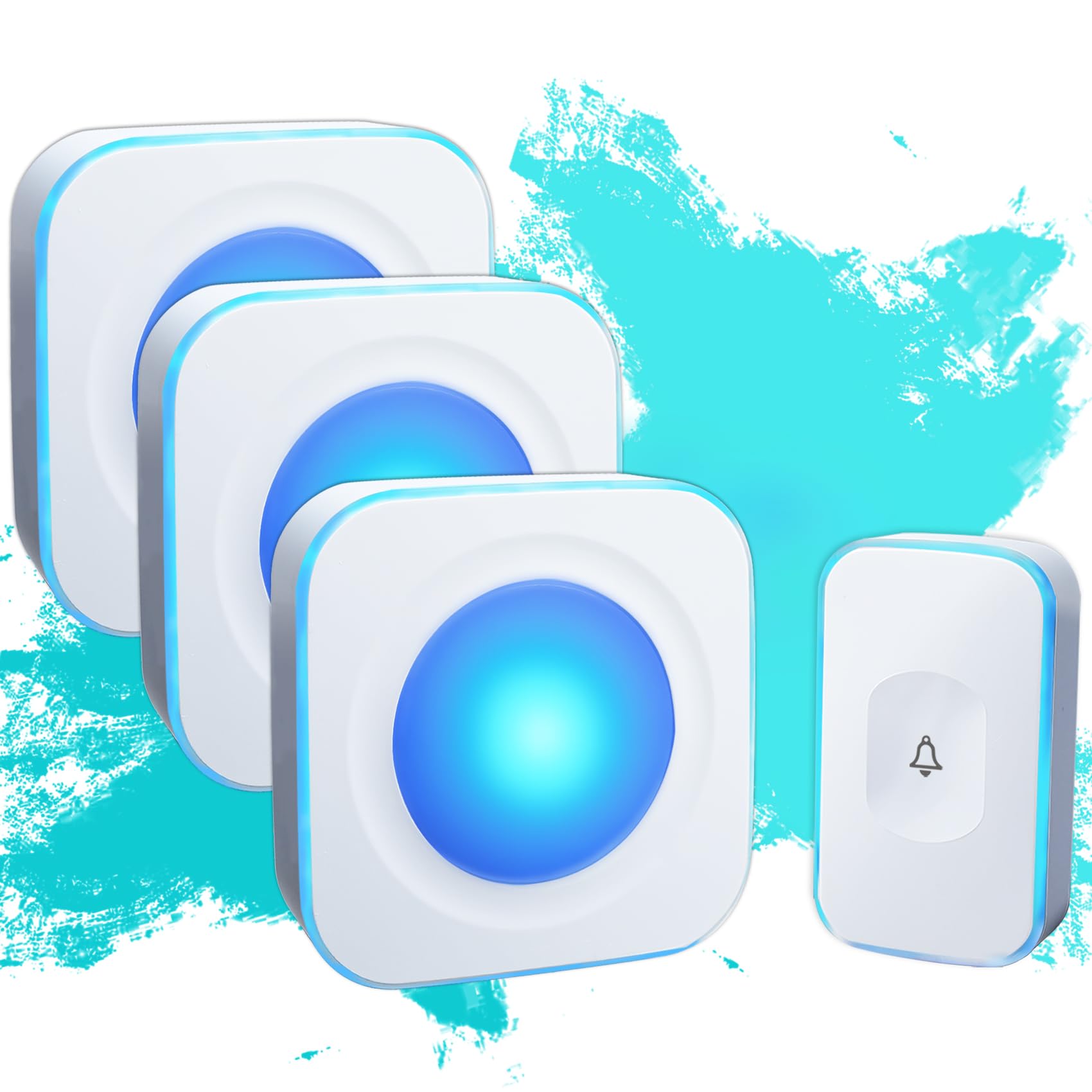Jsieem wireless doorbell button glows when pressed for quick entry