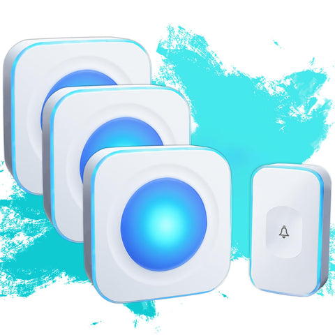 Jsieem wireless doorbell button glows when pressed for quick entry