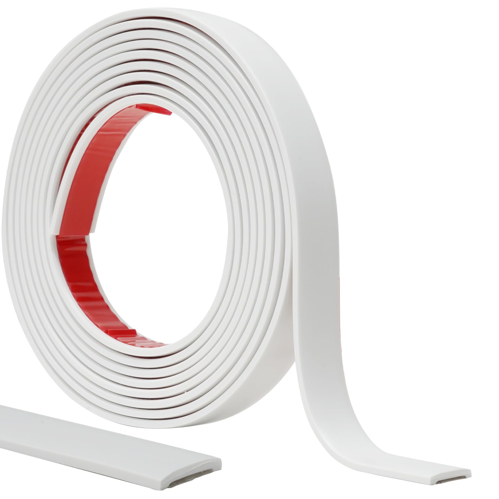JSIWOTH Peel and Stick Trim closeup shows flexible self-adhesive edge for quick wall updates.