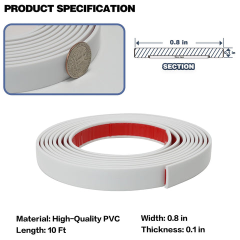 JSIWOTH waterproof vinyl trim demonstrates durable wall application in damp spaces.