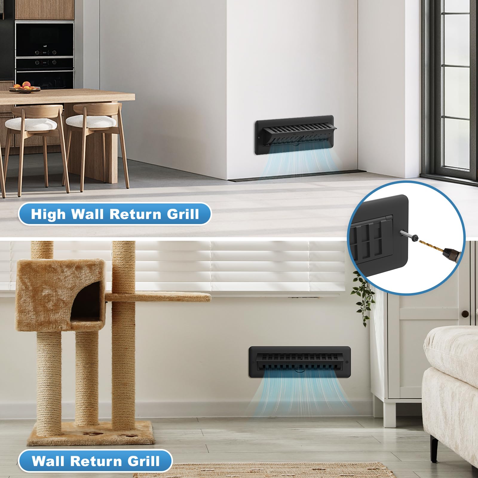 JSLIN 2x10 vent works with standard duct openings for easy upgrades