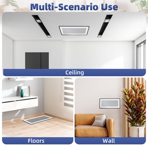 JSLIN ceiling vent use illustrates versatile magnetic mounting.
