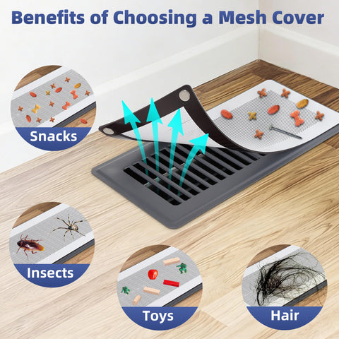 JSLIN floor vent installation demonstrates easy magnetic attachment.