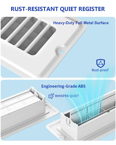 JSLIN floor vent cover quiet hvac reduces rattling for peaceful rooms