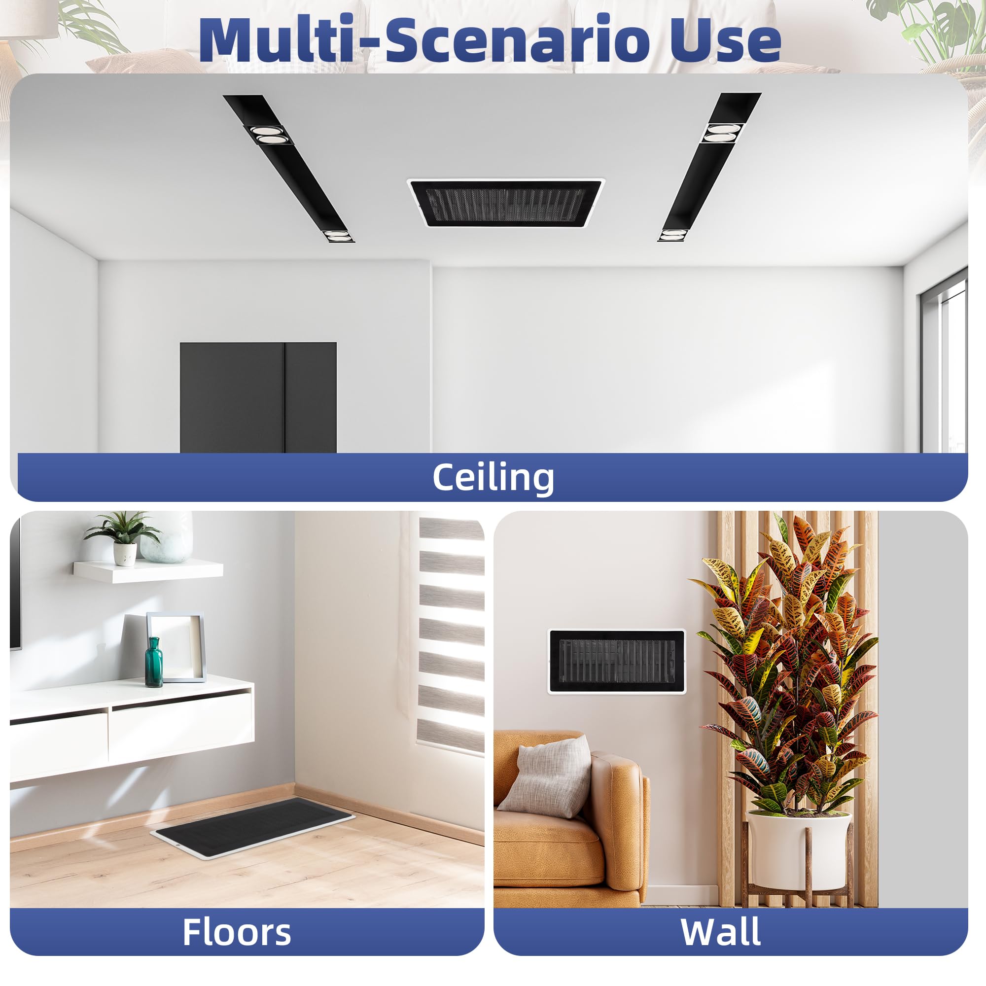 JSLIN magnetic vent mesh on a wall vent illustrating versatile application
