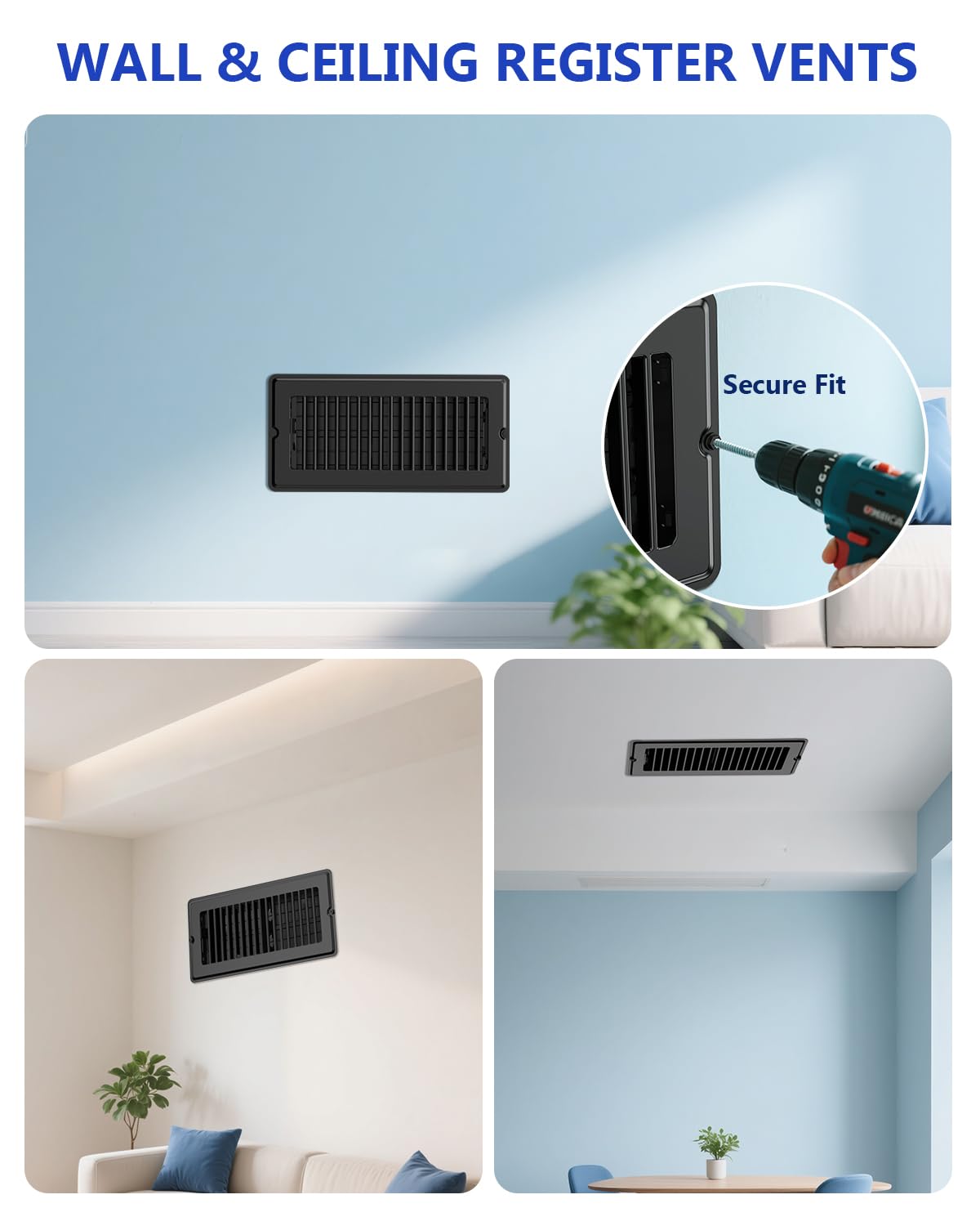 Quiet airflow with reduced rattling during operation.