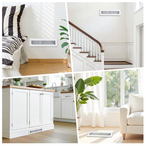 JSLIN toe-kick vent cover low-profile design fits under cabinets