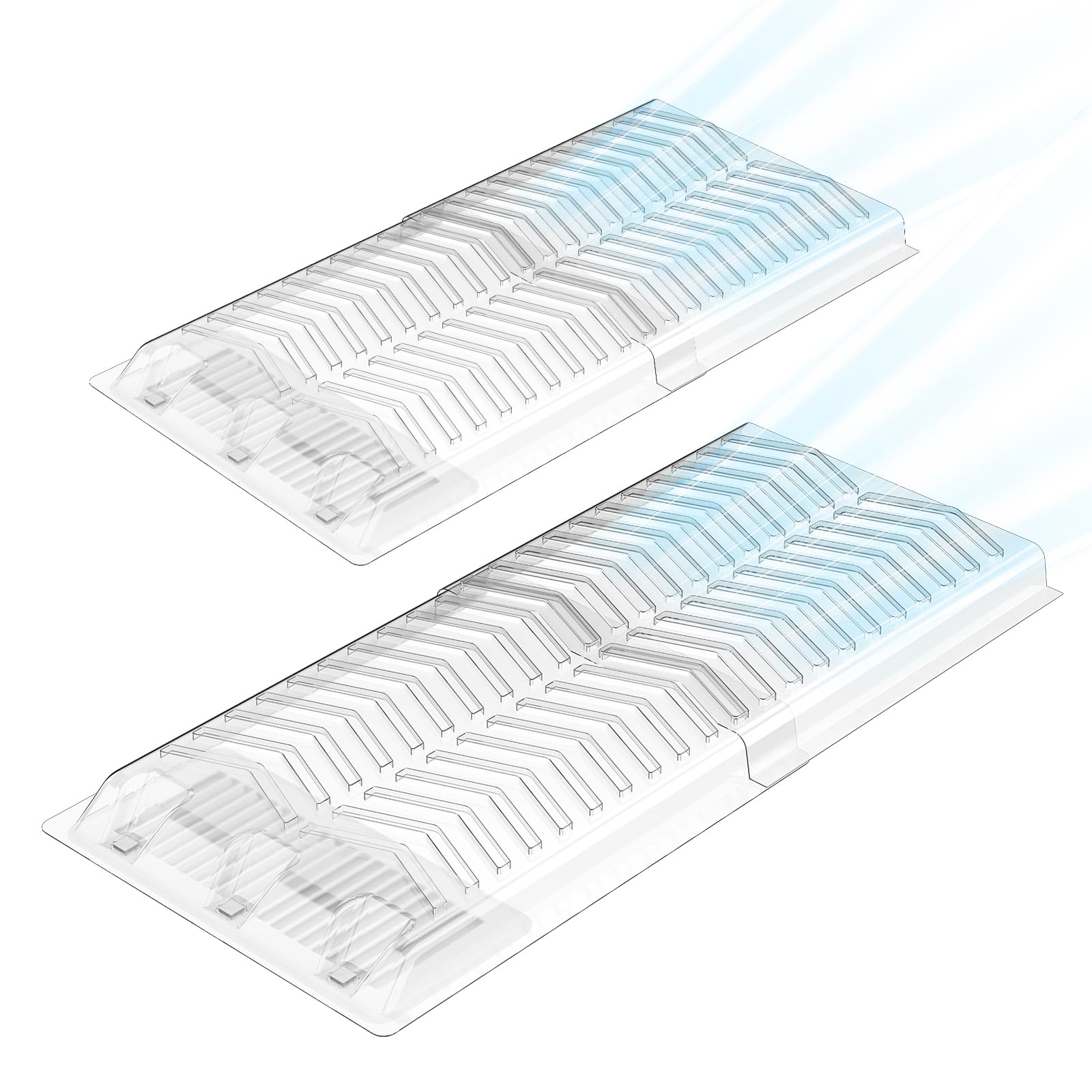 JSLIN vent extender 2-pack under furniture for discreet airflow management.