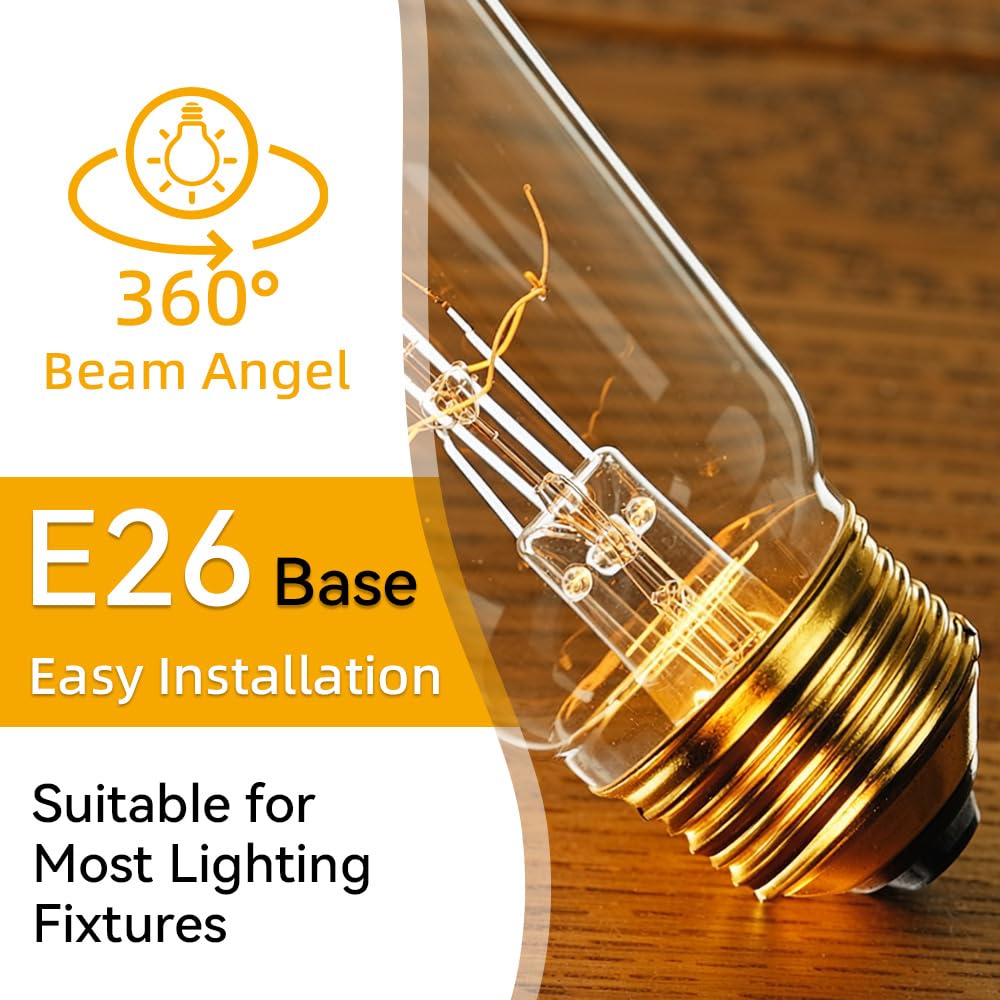 360-degree illumination from Jslinter Edison bulb in room setup