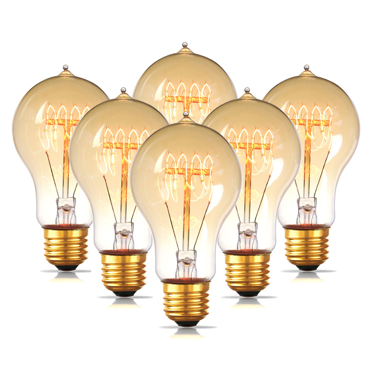 Jslinter Edison bulb with amber glass for warm vintage ambiance