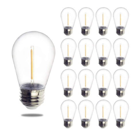 Jslinter S14 durable shatterproof bulbs for outdoor use, ideal for patios and gardens.