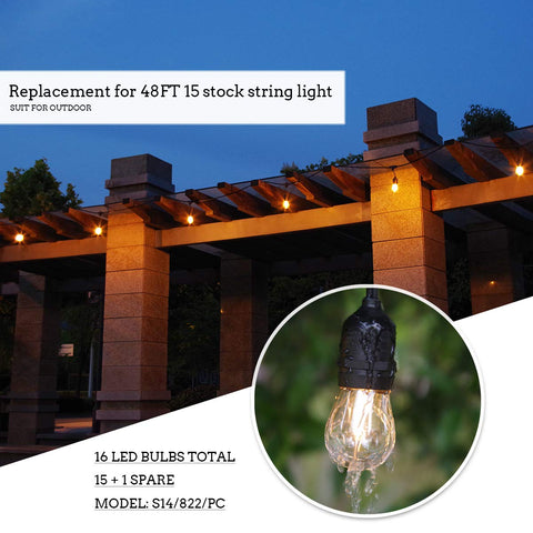Jslinter S14 long-life bulbs endure up to 25,000 hours.