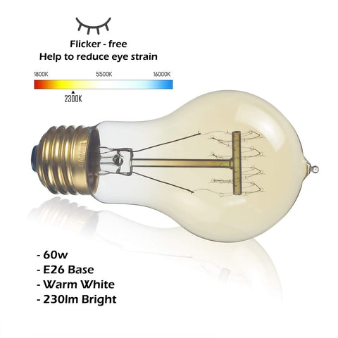 Jslinter 60W Edison bulb delivering warm glow for intimate spaces