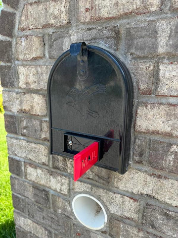 JSORM universal-fit mailbox flag for brick, wall, or standalone boxes