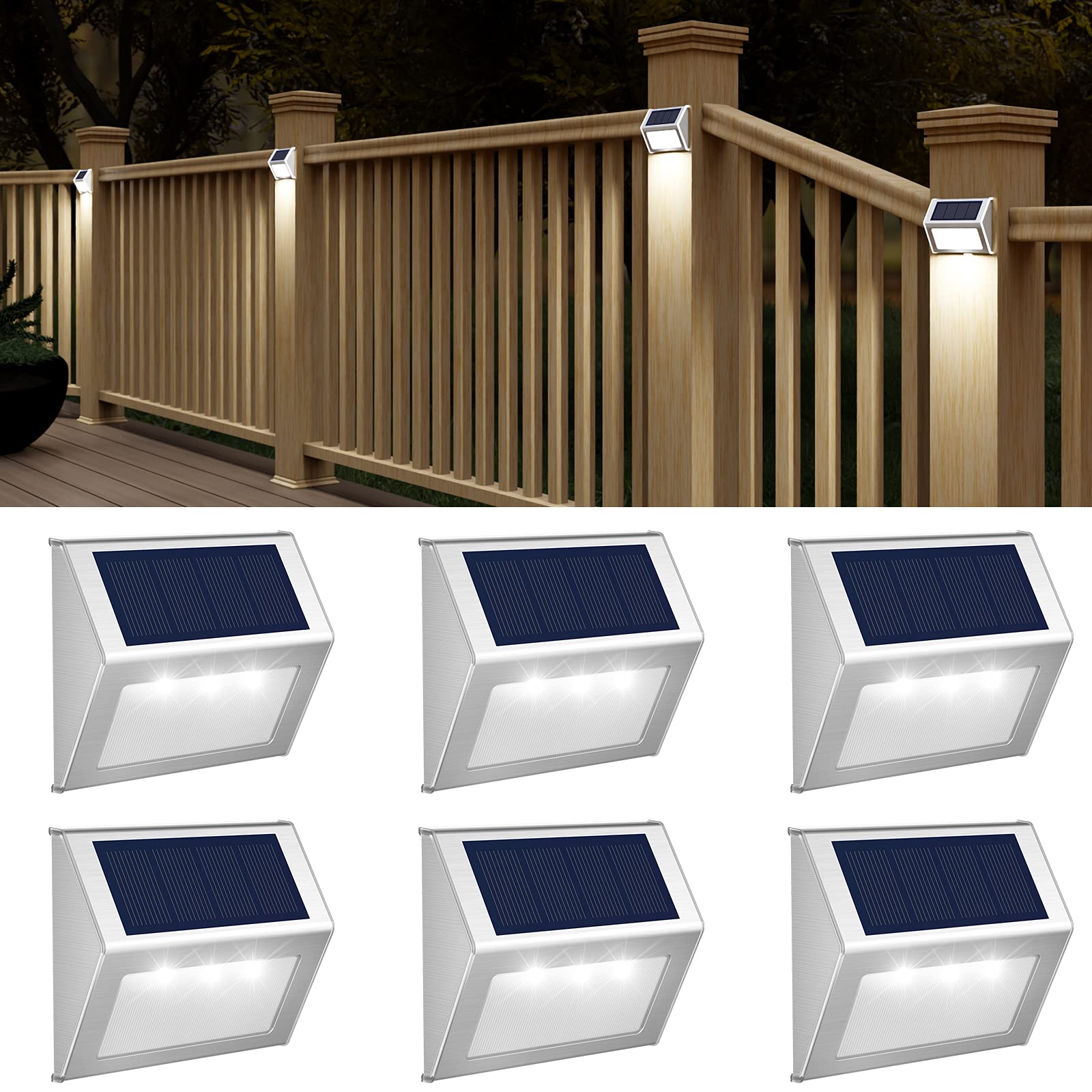 JSOT outdoor solar lights front view for compact garden lighting and ambiance