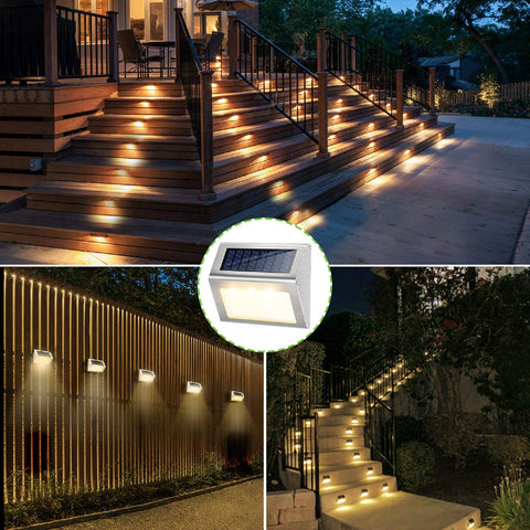 JSOT easy-install solar lights mount in minutes along steps.