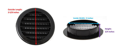 JSP Manufacturing 3-inch vent in reptile cage setup for air exchange