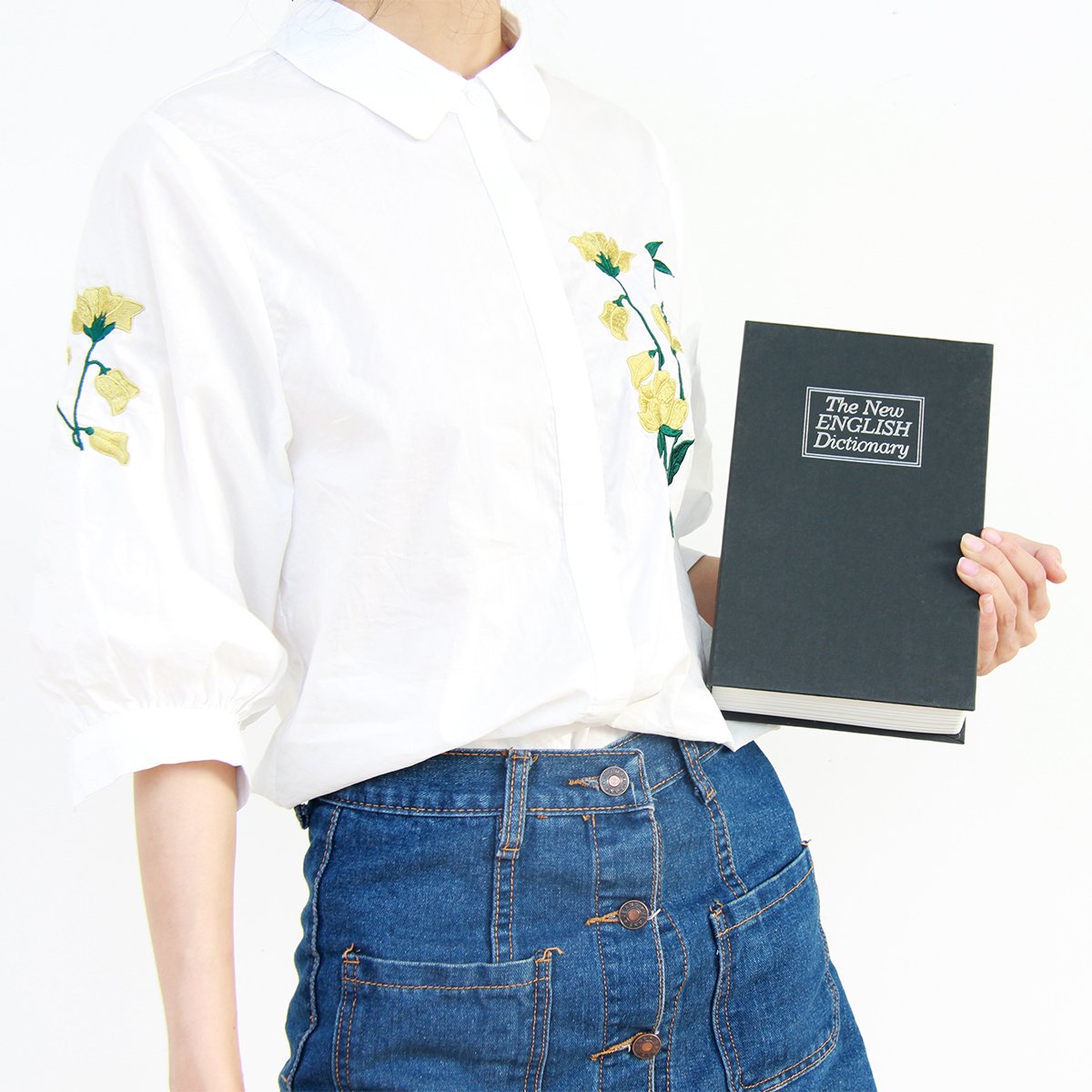 Jssmst book safe full-size with specified dimensions for desk or shelf placement