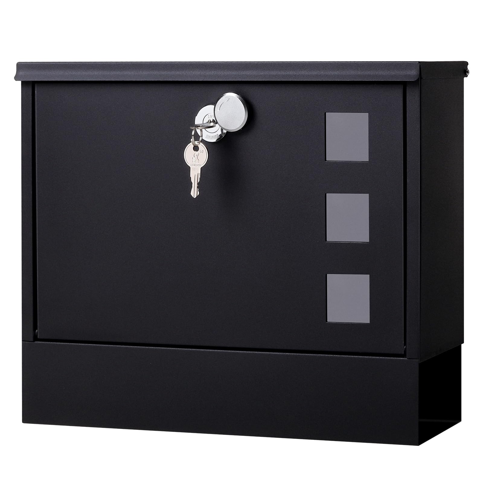 Jssmst locking mailbox wall mount with secure key lock for safe mail access