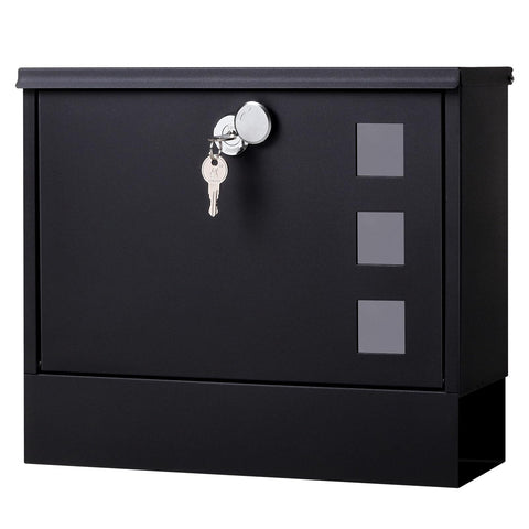 Jssmst locking mailbox wall mount with secure key lock for safe mail access