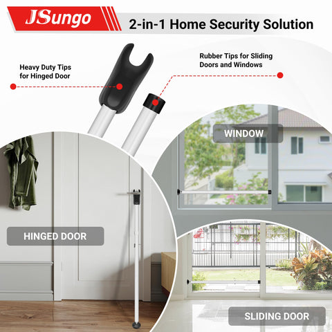 JSungo 2-in-1 door stopper side view demonstrates durability for home, apartment, and hotel use.