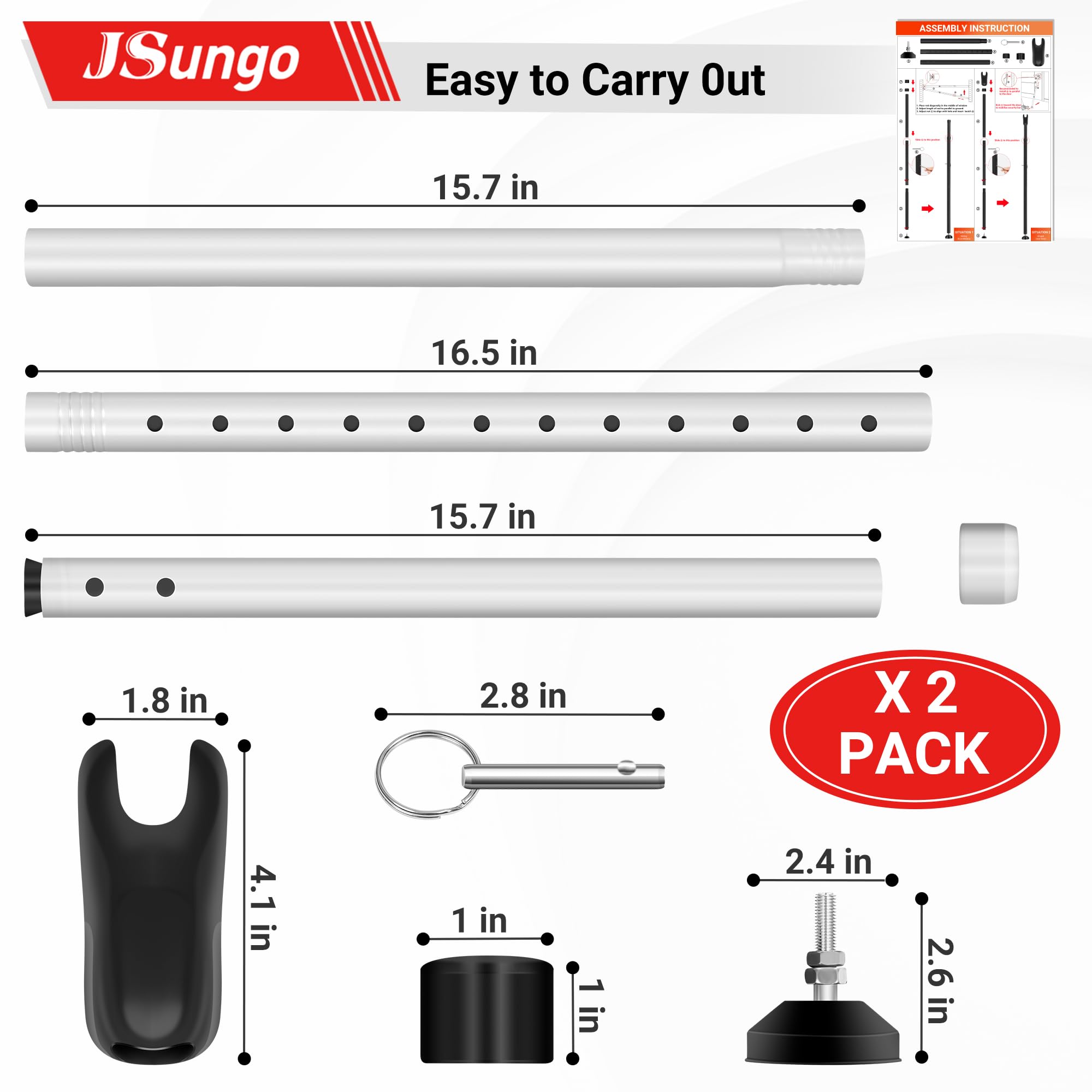 JSungo sliding-door-closeup shows robust bar construction for heavy-duty performance.