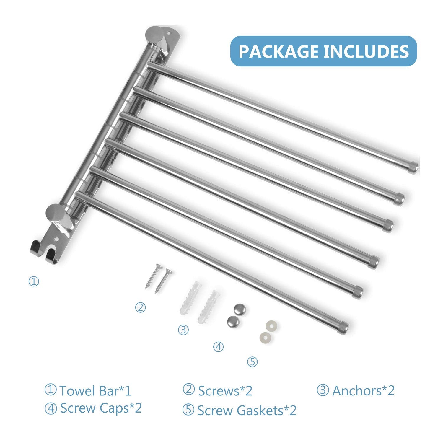 JSVER mounting hardware included for quick wall installation.